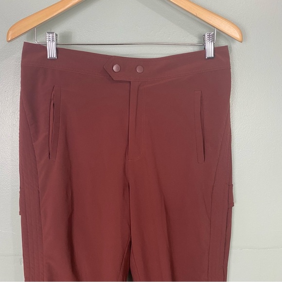 Athleta Uptown Ankle Pant Sz 6 Cognac Red Brown 530632 Cargo - Picture 3 of 7